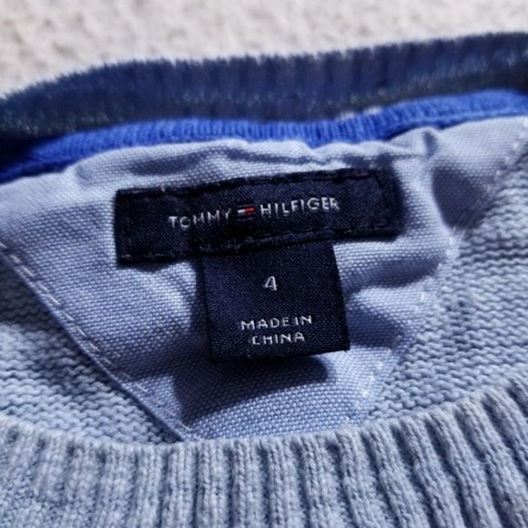 Tommy Hilfiger Blue Sweater with Elbow Patches - Picture 3 of 8